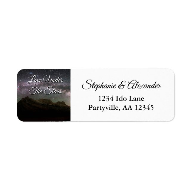 Starry Mountain Love Wedding Address (Front)