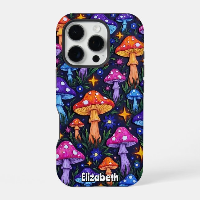 Starry Mushroom Field iPhone Case (Back)