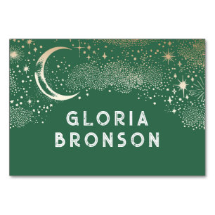 Starry Nigh Moon Individual Guest Names Table Card