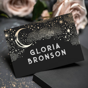 Starry Nigh Moon Individual Guest Names Table Card
