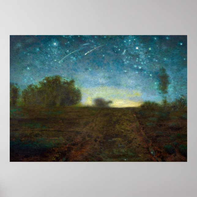 Starry Night, 1850-1865 by Jean-Francois Millet Poster (Front)