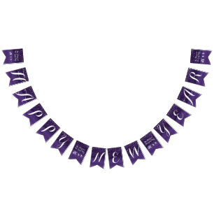 Starry night 2019 congratulations dark purple blue bunting 