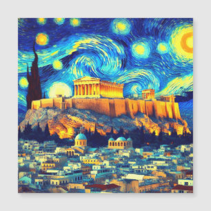 Starry Night Acropolis Athens Greece