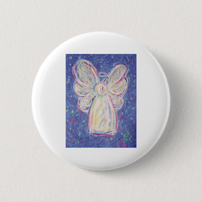 Starry Night Angel 6 Cm Round Badge (Front)
