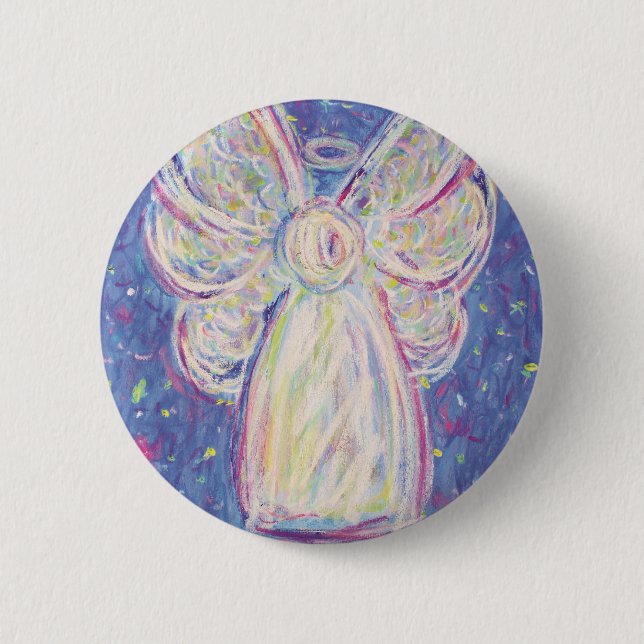 Starry Night Angel 6 Cm Round Badge (Front)