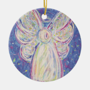 Starry Night Angel Art Holiday Ornament