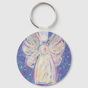 Starry Night Angel Key Ring