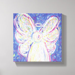 Starry Night Angel Painting Wrapped Canvas Art