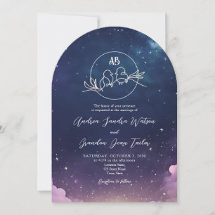 Starry Night Arch Wedding  Invitation