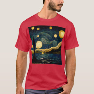 Starry Night Art Deco Vincent van Gogh Art141 T-Shirt
