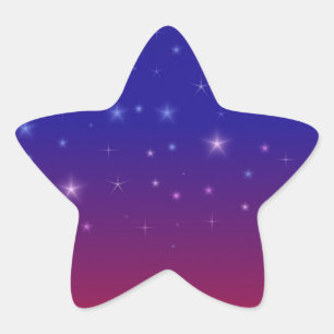 Starry Night at Sunset II Star Sticker