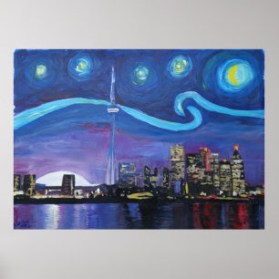 Starry Night at Toronto Poster