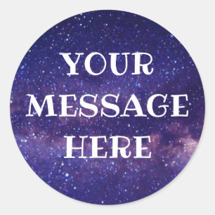 STARRY NIGHT background - Customise your own Classic Round Sticker