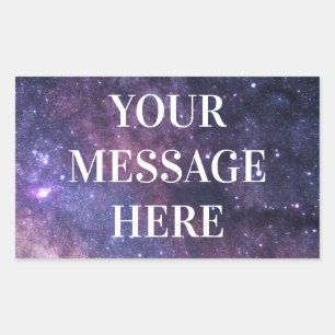STARRY NIGHT background - Customise your own Rectangular Sticker