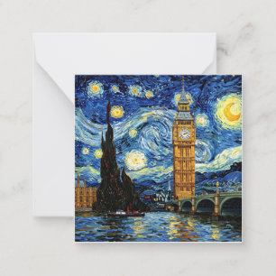 Starry Night Big Ben London England Card