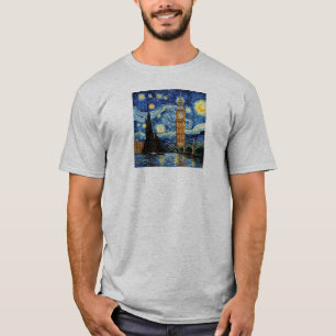 Starry Night Big Ben London England T-Shirt