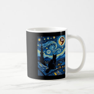 Starry Night Black Cat Comma La Kamala Harris 1 Coffee Mug