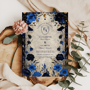 Starry Night Bloom Wedding Invitation