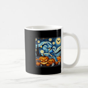 Starry Night Blue Jay Halloween Coffee Mug