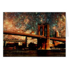 starry night Brooklyn Bridge