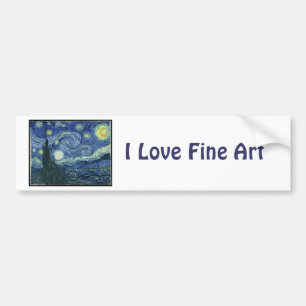 starry night bumper sticker