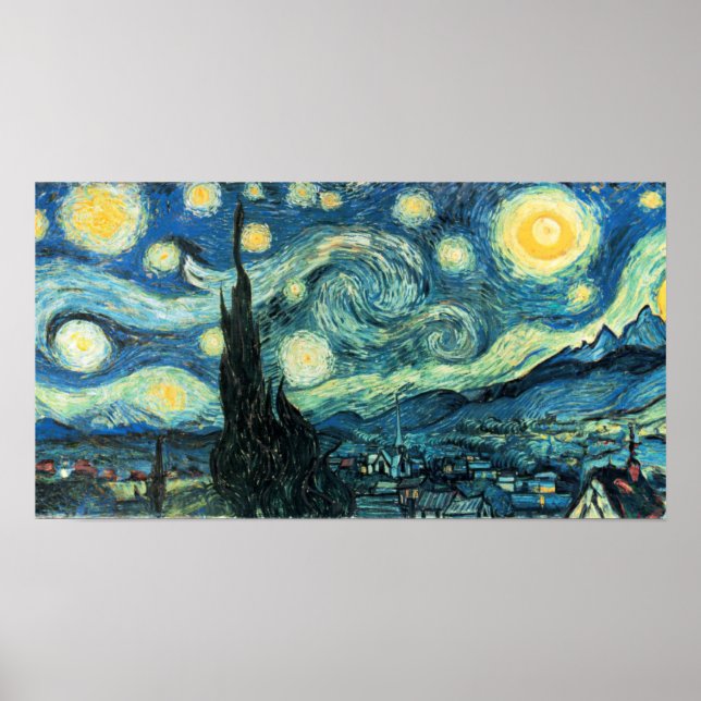 Starry Night but it's Bigger Poster (Front)