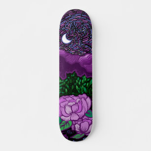 Starry Night by the Lake Skateboard