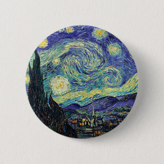 Starry Night by van Gogh 6 Cm Round Badge