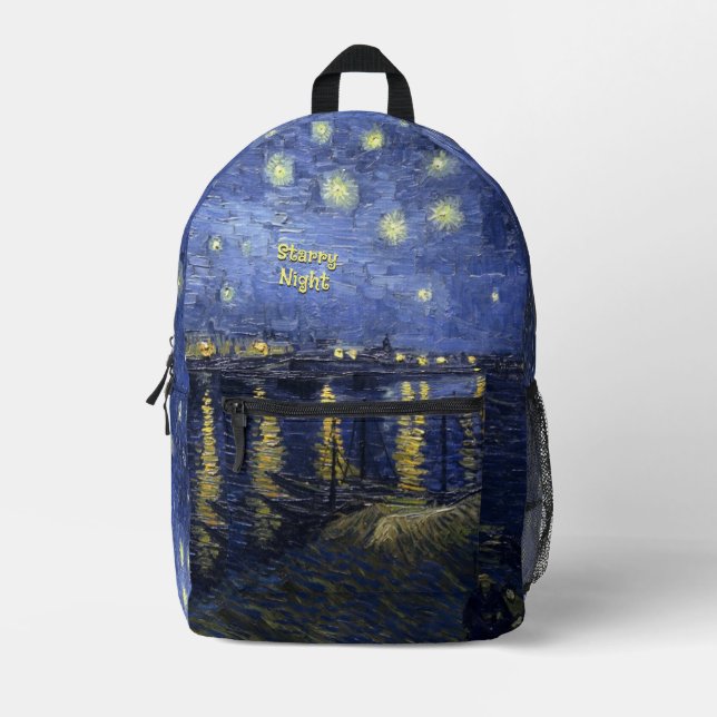 Starry Night by van Gogh Backpack w/out your text (Front)