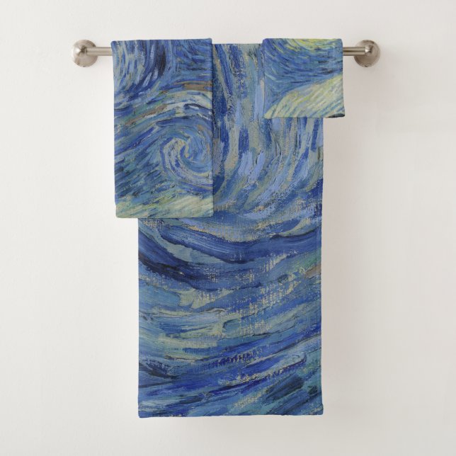 "Starry Night" by Van Gogh Bath Towel Set (Insitu)