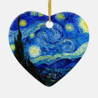 Starry Night by Van Gogh Ceramic Tree Decoration