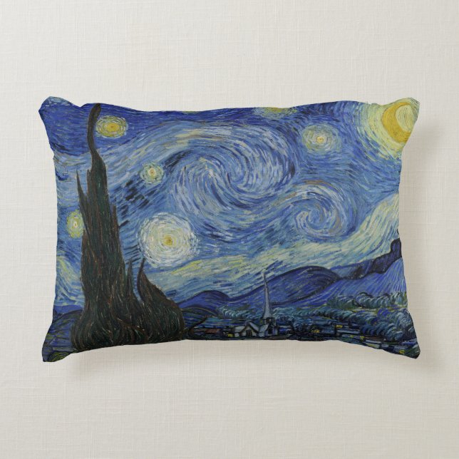 "Starry Night" by Van Gogh Decorative Cushion (Front)