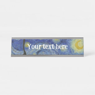 "Starry Night" by Van Gogh Desk Name Plate