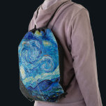 Starry Night by Van Gogh, Drawstring Bag<br><div class="desc">Vincent Van Gogh's famous painting,  Starry Night.</div>
