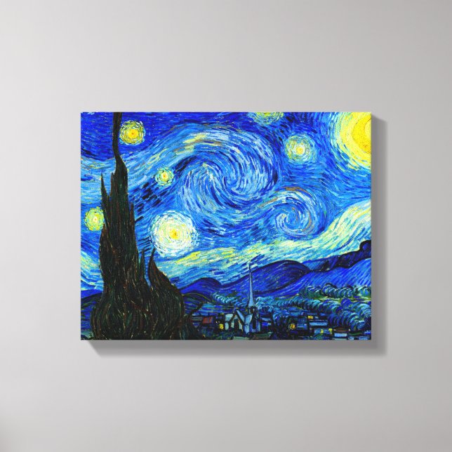 Starry Night by Van Gogh Fine Art Canvas Print (Front)