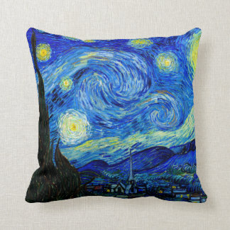 Starry Night by Van Gogh Fine Art Pillow