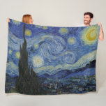 "Starry Night" by Van Gogh Fleece Blanket<br><div class="desc">This design features a very high resolution reproduction of Van Gogh's famous "Starry Night" painting.</div>
