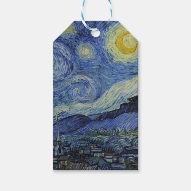 "Starry Night" by Van Gogh Gift Tags (Front)