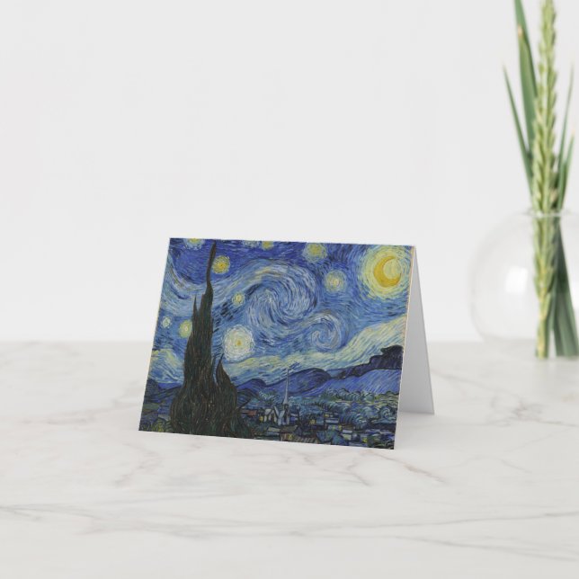 "Starry Night" by Van Gogh Holiday Card (Front)