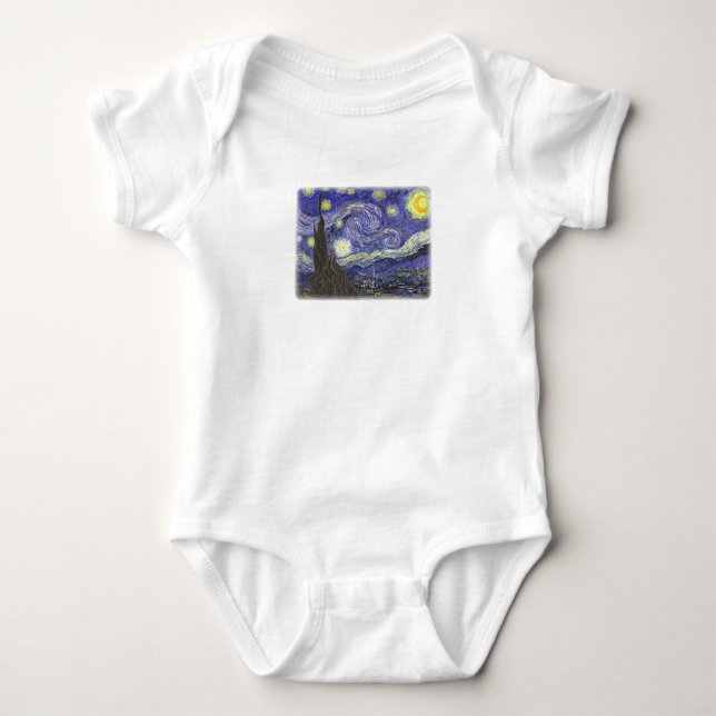Starry Night by Van Gogh infant creeper (Front)