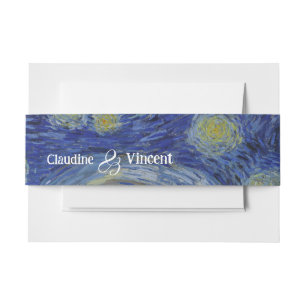 "Starry Night" by Van Gogh Invitation Belly Band