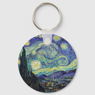 Starry Night by van Gogh Key Ring
