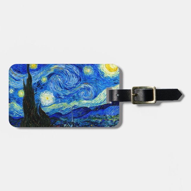 Starry Night by Van Gogh Luggage Tag (Front Horizontal)