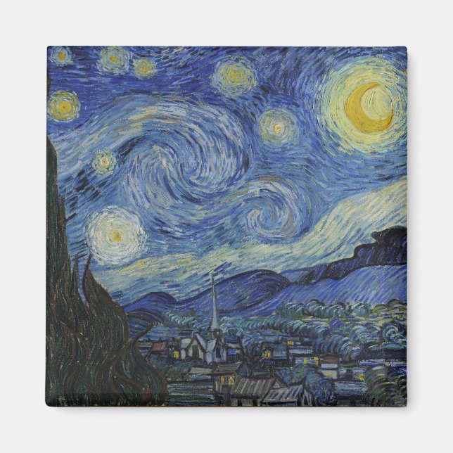 "Starry Night" by Van Gogh Magnet (Front)
