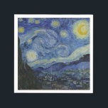 "Starry Night" by Van Gogh Napkin<br><div class="desc">This design features a very high resolution unaltered and unedited reproduction of Van Gogh's famous "Starry Night" painting.</div>