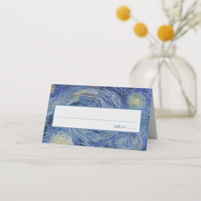 "Starry Night" by Van Gogh Place Card (Front)