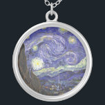 Starry Night by Van Gogh round necklace<br><div class="desc">Starry Night by Van Gogh for the art lover or dreamer in your life.</div>