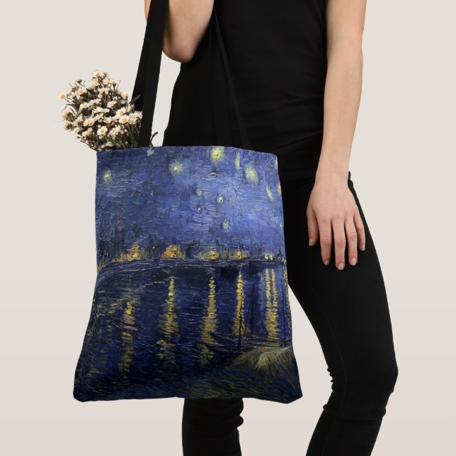 Starry Night by van Gogh Tote Bag (Close Up)