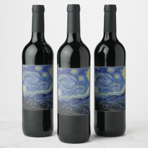 "Starry Night" by Van Gogh Wine Label