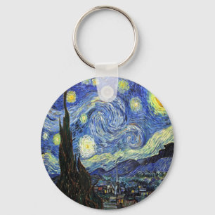 Starry Night By Vincent Van Gogh 1889 Key Ring